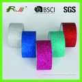 Free sample fluorescence polyester Decorative glitter tape with fine art